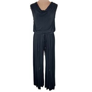POL Black Sleeveless Cowl Neck Jumpsuit